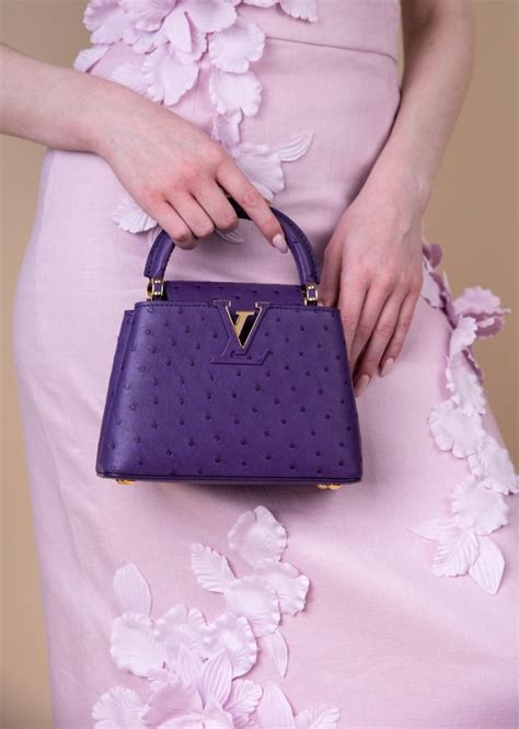 louis vuitton ostrich price|LOUIS VUITTON Ostrich Capucines Mini Fuchsia .